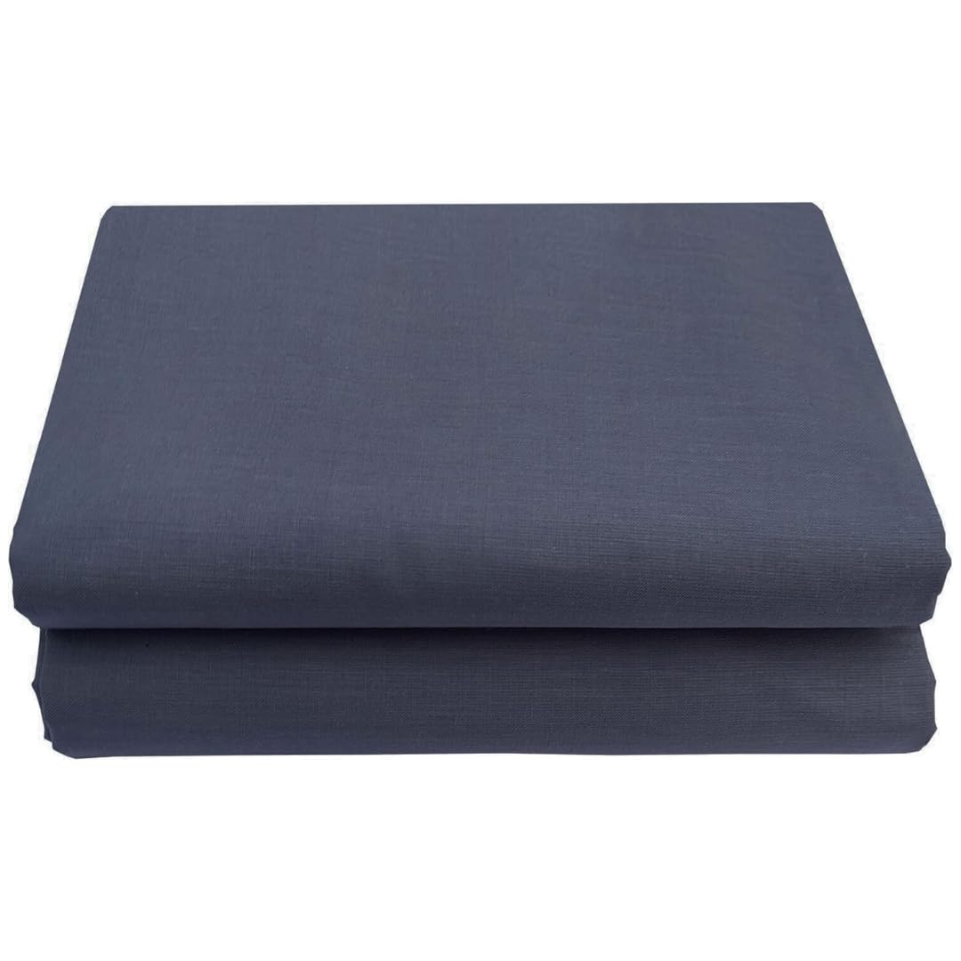 HOMELY IDEAS 200 Thread Count Grey Egyptian Cotton Flat Sheets, Rich Cotton, Breathable, Durable, Smooth, Comfortable & Soft Bed Sheet (GREY, SINGLE)