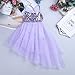 TiaoBug Girls Sequins Ballet Tutu Dress Shiny Sparkle Ballerina Dance Costumes Gymnastics Leotard Skirt Dancewear Purple 4-5
