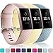 Wepro Bands Replacement Compatible Fitbit Charge 3 for Women Men Small, 3 Pack Sports Watch Band Strap Waterproof Wristband for Fitbit Charge 3 & Charge 3 SE Tracker, Pink Sand, Cream Yellow, Aqua