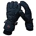 HighLoong Men Waterproof Thinsulate Ski Snowboard Gloves Winter Warm Gloves Black (S，Standard)