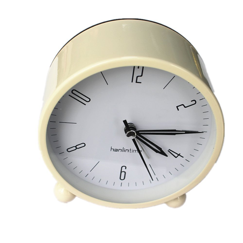 Vintage Feel 4.25" Desk & Shelf Clocks Is Battery OperatedQuiet and