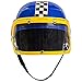 Childrens Plastic Racing Stock Car Driver Costume Helmet BLUE