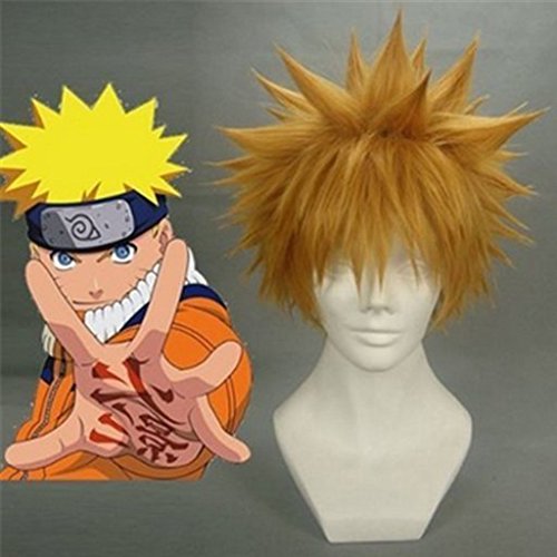 NARUTO-NARUTO Yellow Anima Short Heat Resistant Cosplay wig
