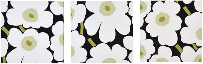Amazon Co Jp ファブリックパネル Marimekko マリメッコ Pieni Unikko ピエニウニッコ ブラック ホワイト セットパネル 33 33cm 3枚組 ホビー