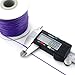 BEADNOVA 1mm Waxed Cotton Beading Cord Waxed String Wax Coating Cord for Jewelry Making 100 Yards Roll Spool, Purple