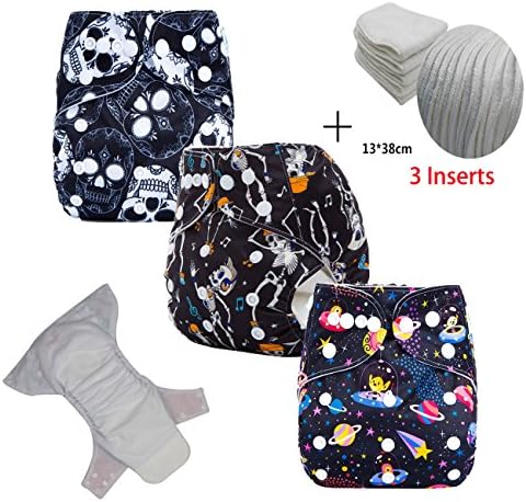 Calababy Waterproof Reusable Pocket Baby Cloth Diaper Nappies with Snaps (style6)