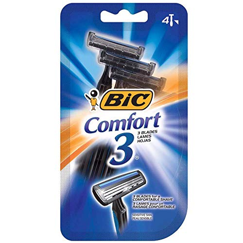 Bic Comfort 3 for men triple blade disposable razors 4ct (070330711952)