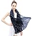 Lina & Lily Beagle Dog Print Women's Infinity Scarf Lightweight (Navy Blue)