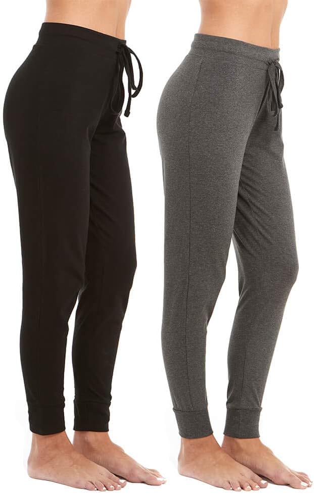 UNIQUE STYLES ASFOOR Women’s Lounge Pants Pack of 2 Comfy Yoga Joggers Casual Pajama Pants Pj Bottoms