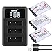 NP-BX1 Camera Battery-Asperx 3 Pack NP-BX1 Batteries and Charger Compatible with Sony DSC-RX100M III, DSC-RX1, DSC-RX100 V, DSC-HX300, HDR-CX240, HDR-PJ275, HDR-AS30V, HDR-CX440, HDR-CX40 Cameras