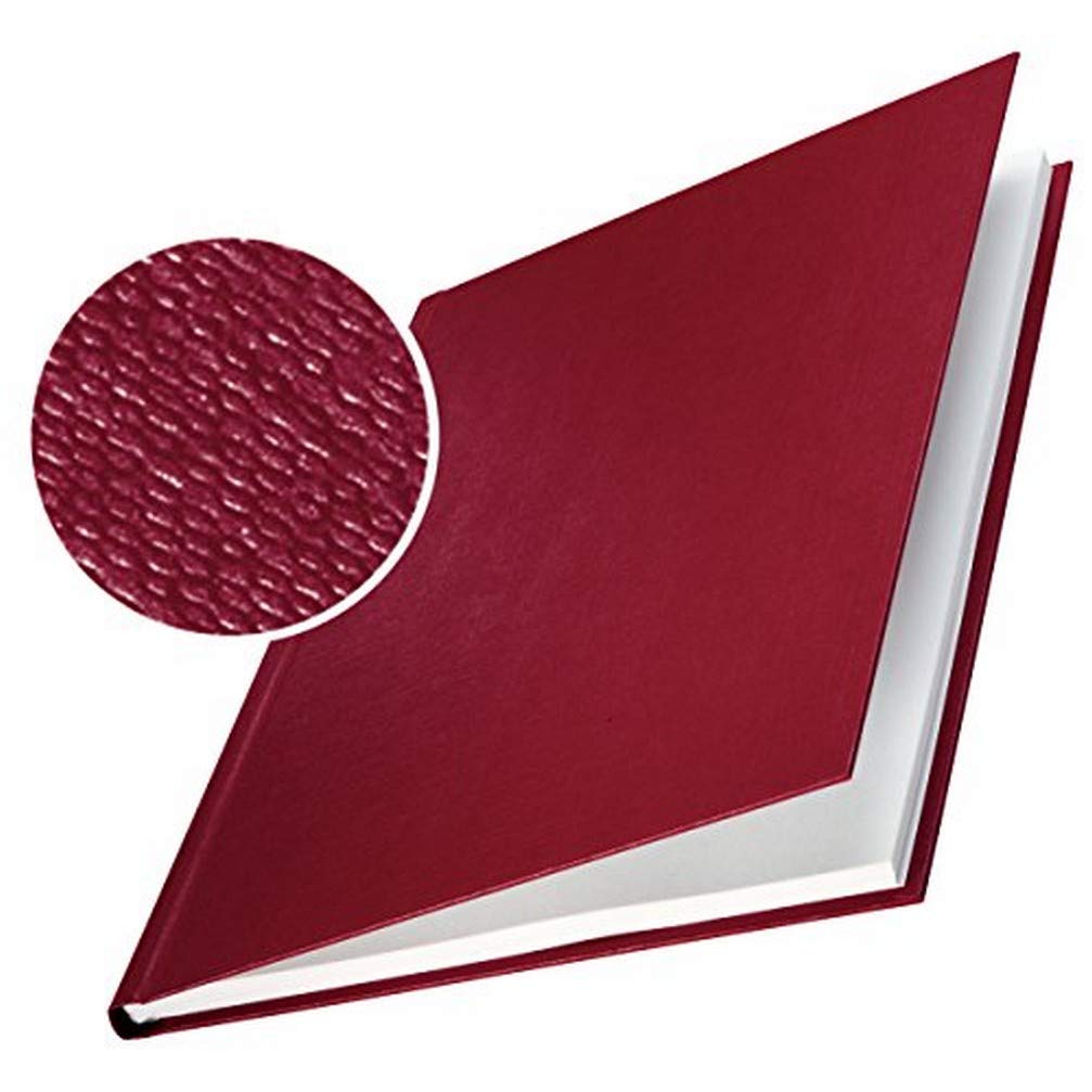 Leitz impressBIND Hard Covers, 10.5 mm Spine, Bordeaux, Pack of 10,73920028
