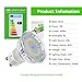 KingSo GU10 LED Bulb 50W Halogen Bulb Equivalent MR16 LED Bulbs 120V 4W 400Lumens 5000K Daylight White CRI 85+ 120° Flood Beam Angle Track Lighting Accent Light, GU10 Base, Pack of 5