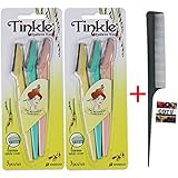 *Authentic Genuine* Tinkle Eyebrow Razor(6 pcs) + COTU (R) Hair Comb (1 pcs)
