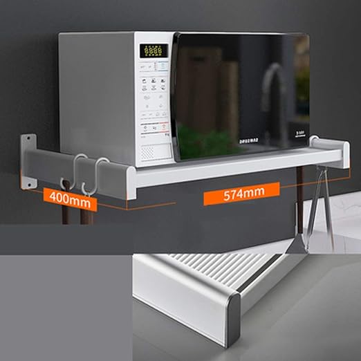 QKUANG Espacio Aluminio Estante para microondas Rejilla ...