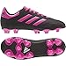 adidas Unisex-Kid's Goletto VI Firm Ground Football Shoe, Black/Shock Pink/White, 1 M US Little Kid