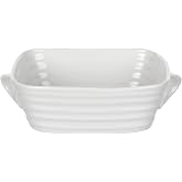 Portmeirion Sophie Conran Mini Rectangular Baking &amp; Serving Dish - White | Sophie Conran Collection, Ideal for Baking, Roasting, Serving Appetizers &amp; Side Dishes, 6 X 4 Inches, Porcelain Construction