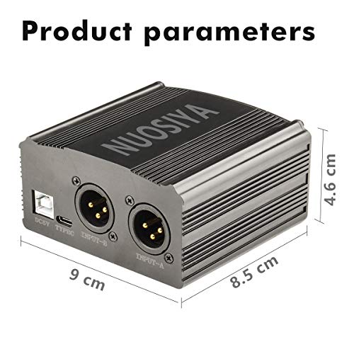 Phantom Power Supply, NUOSIYA 2Channel 48V Phantom Power Supply