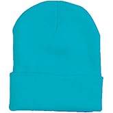 Cap911 Unisex Plain 12 inch Long Beanie - Many Colors Turquoise