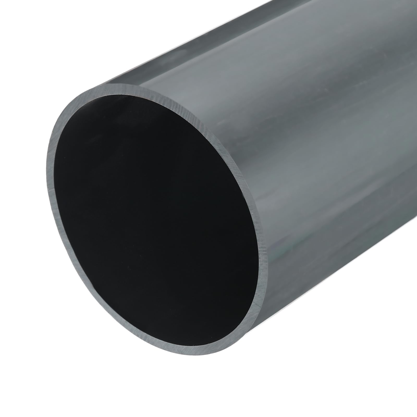 Photo 1 of MECCANIXITY 5.5 Inch PVC Rigid Tube Round Pipe Hardware Tubing 129.2mm ID 140mm OD 35cm/14" Length Light Grey High Impact for Water Pipe, Cable Sleeve