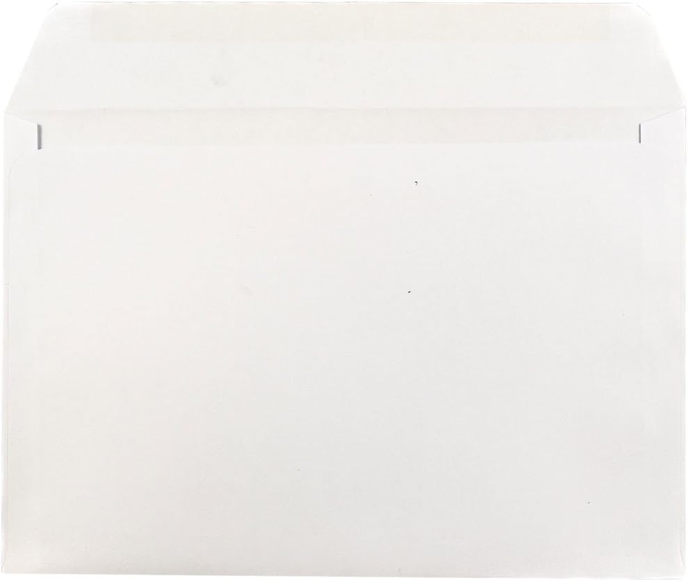JAM PAPER 7 x 10 Booklet Commercial Envelopes - White - 50/Pack : Office Products