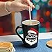 Christmas Coffee/Tea Mugs- Unique, Housewarming gift- Christmas decoration - Dishwasher & Microwave safe, large coffee mugs for Christmas by Betelgeuse Production (Black)