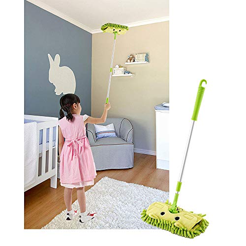 Pannow Pretend Play Mini Housekeeping Cleaning Tools Children,3pcs Include Mop,Broom,Dustpan Ages 3 Up