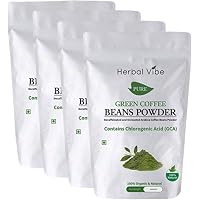 HerbalVibe Organic Green Coffee Beans Powder for Weight Loss or Fat Burner and Immunity Booster Partner 400 Gms (Pack of 4)