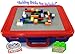 Matty's Toy Stop Brik-Kase Travel, Building, Storage & Organizer Container Case with Building Plate Lid (Holds Approx 2000pcs) - Compatible with All Major Brands (Blue, Red & Gray)