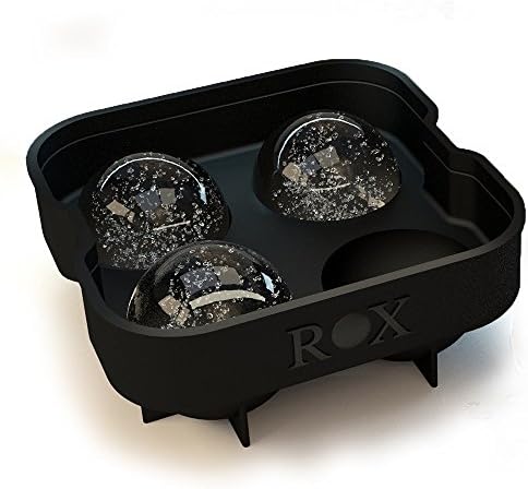 Rox Ice Ball Maker - 4 x 4.5 cm 4 Sphere Mold Ice Cube Tray. Ice Press Alternative (Single Pack)