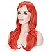 Anime Cosplay Synthetic Wig 11 Colors Heat Resistant Fiber Full Wig with Bangs Long Layered Curly Wavy Vogue 23'' / 58cm for Women Girls Lady (orange)