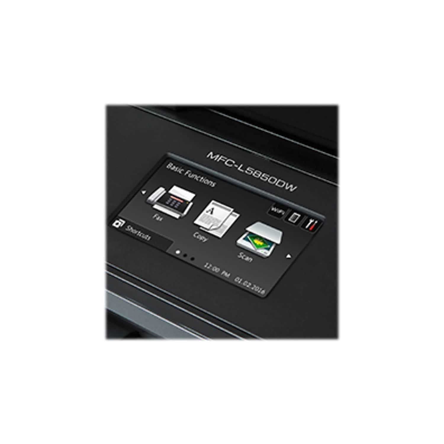 Brother MFC MFC-L5850DW Laser Multifunction Printer-Monochrome-Copier/Fax/Scanner-42 ppm Mono Print-1200x1200 dpi Print-Automatic Duplex Print-50000 Pages-300 Sheets Input-1200 dpi Optical