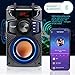 Bluetooth Speakers, Wireless Speaker with Impressive Sound, Booming Bass, Wireless Stereo Pairing, Portable Speaker with Party Light, Support Remote Control FM Radio for Phone Computer PC Home TVthumb 1