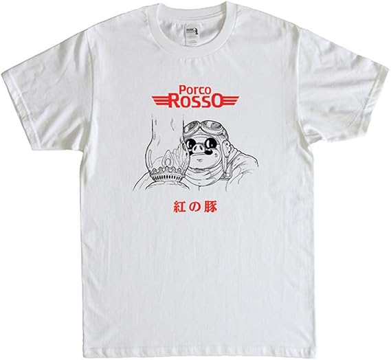 Amazon 紅の豚 Porco Rosso アニメ 漫画 Tシャツ メンズ レディース Tシャツ 夏服 スポーツ プリント 半袖 個性的 無地 ゆったり 通気性 ファッション Tシャツ カットソー 通販