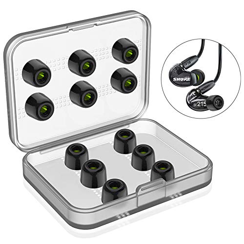 12 Pieces Replacement Ear Tips for Shure SE Series Link Dream Premium Memory Foam Earbuds Tips Updated Dustproof Durable Noise Reducing Eartips for Most 3.0-3.7 mm in-Ear Earphones - Thumbnail 7