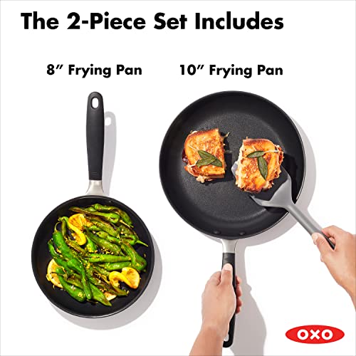 OXO Good Grips 8" and 10" Frying Pan Skillet Set, 3Layered German