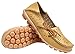 UJoowalk Women's Yellow Casual Cowhide Leather Hollow Out Driving Loafer Shoes Boat Flats - Size 6