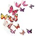 2013newestseller 12pcs Colorful 3d Butterfly Sticker Art Design Decal Wall Stickers Home Room Decor