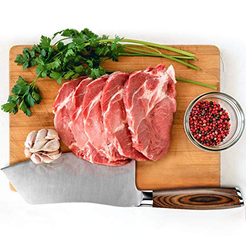 Kiaitre Meat Cleaver Knife 7 Inch Vegetable Cleaver Knife High Carbon German Steel with