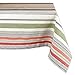 DII Warm Stripe Tablecloth Collection, Indoor or Outdoor Use, Tablecloth, 60x104