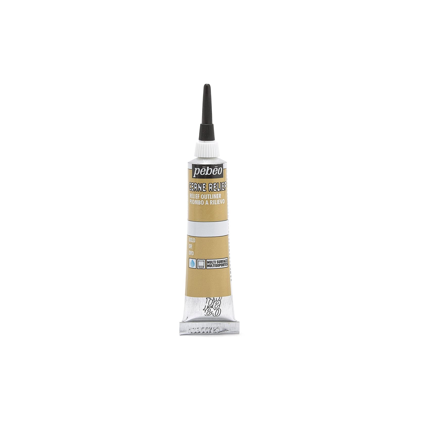 Photo 1 of Pebeo 773000 Vitrail, Cerne Relief Dimensional Paint, 20 ml Tube with Nozzle - Gold