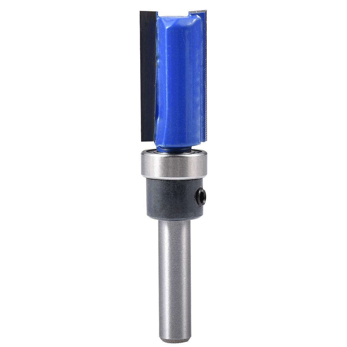 KATUR Woodworking Trimming Cutter Top Bearing Flush Trim Pattern Router Bit Milling Cutter Router Bit 1/4 Inch Shank with Alloy Blade Carbon Steel(1/4" Shank,1/2" Tooth width,25mm Tooth depth)