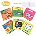 XREXS Nontoxic Fabric Baby Soft Books,Colorful Activity Crinkle Baby Cloth Book,Friction with a rustling Sound,First Books for Infants Boys and Girls,Early Education Toys Including 6 Books & 1 Washing