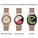 CAGOS Compatible Galaxy Watch 42mm Bands Sets, 20mm 2 Pack Stainless Steel Rose Gold Mesh Band Bracelet Strap Replacement for Samsung Galaxy Watch 42mm/Garmin Vivoactive 3/Ticwatch E Smartwatch- Small