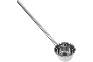 SEWCHICS Long Handle Stainless Steel Ladle 55x12cm Thickened Water Dipper for Plant Watering and Kitchen