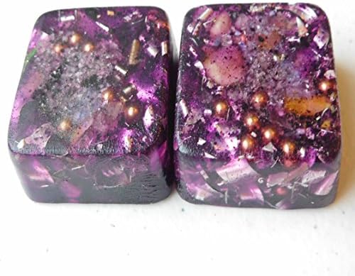 Pink Ultramarine 2 Mini Cube Tower Busters Crystal Orgone Generator Energy Accumulator 528Hz/7.83Hz/Advance Harmonics Many Beautiful Ingredients and Colors!! (Pink Ultramarine)