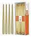 12 Pack Tall Taper Candles - 12 Inch Metallic Gold Dripless, Unscented Dinner Candle - Paraffin Wax with Cotton Wicks - 10 Hour Burn Time