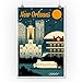 Lantern Press 9x12 Inch Art Print Wall D√©cor, New Orleans, Louisiana, Retro Skyline