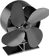 BenkerEsti Wood Stove Fan 4 Blades Silent Operation Black view 8