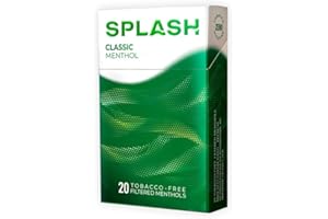 THE FRUGAL SMOKER Splash by Djarum Herbal Cigarettes - Classic Menthol - Tobacco & Nicotine Free (20 Total)