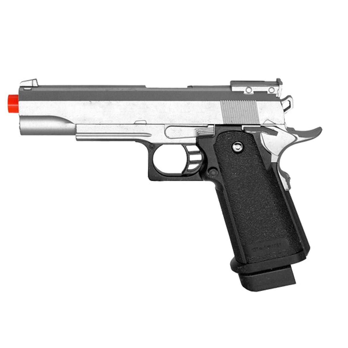 Pistola de resorte G6 Airsoft Colt 1911 Réplica de pistola de metal FPS M9 Plata